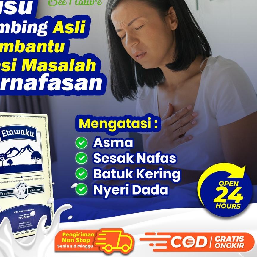 

12.12 SALE Etawaku Susu Kambing Etawa / Penambah Daya Tahan Tubuh Perlancar Pernafasan Peningkat Imunitas Produk Herbal !!!