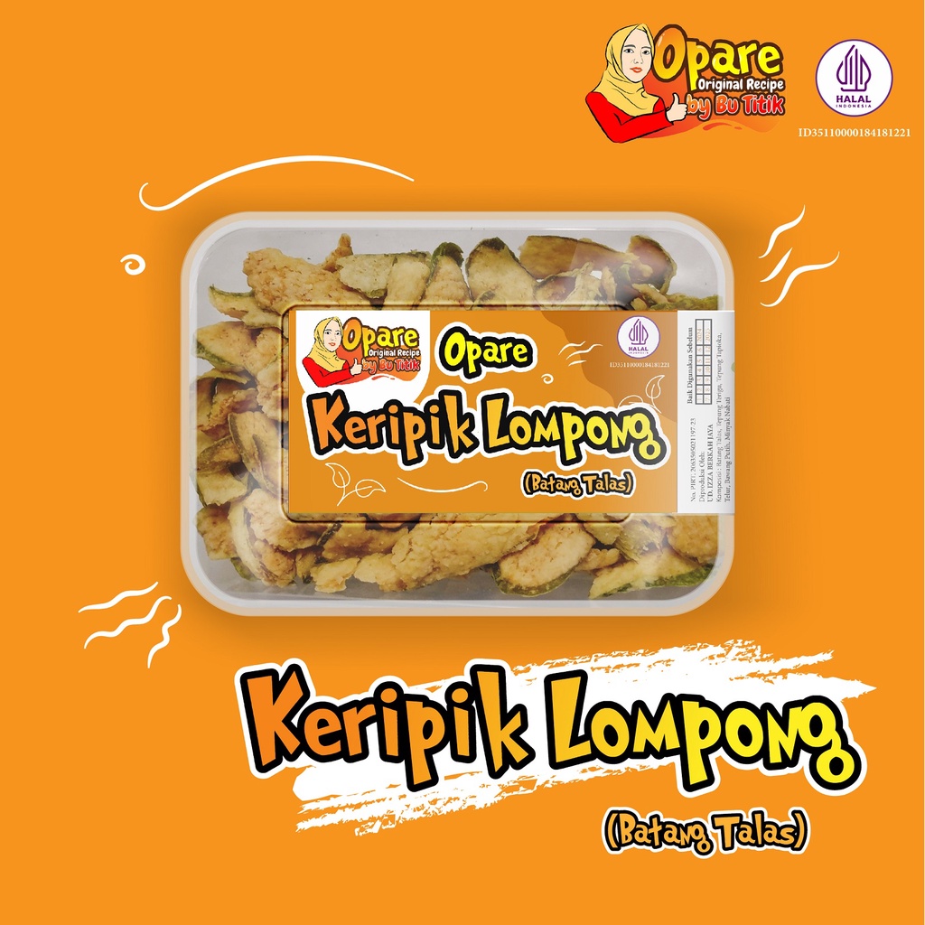 

[100gr] KERIPIK LOMPONG OPARE KERIPIK BAATANG TALAS CAMILAN PEDAS