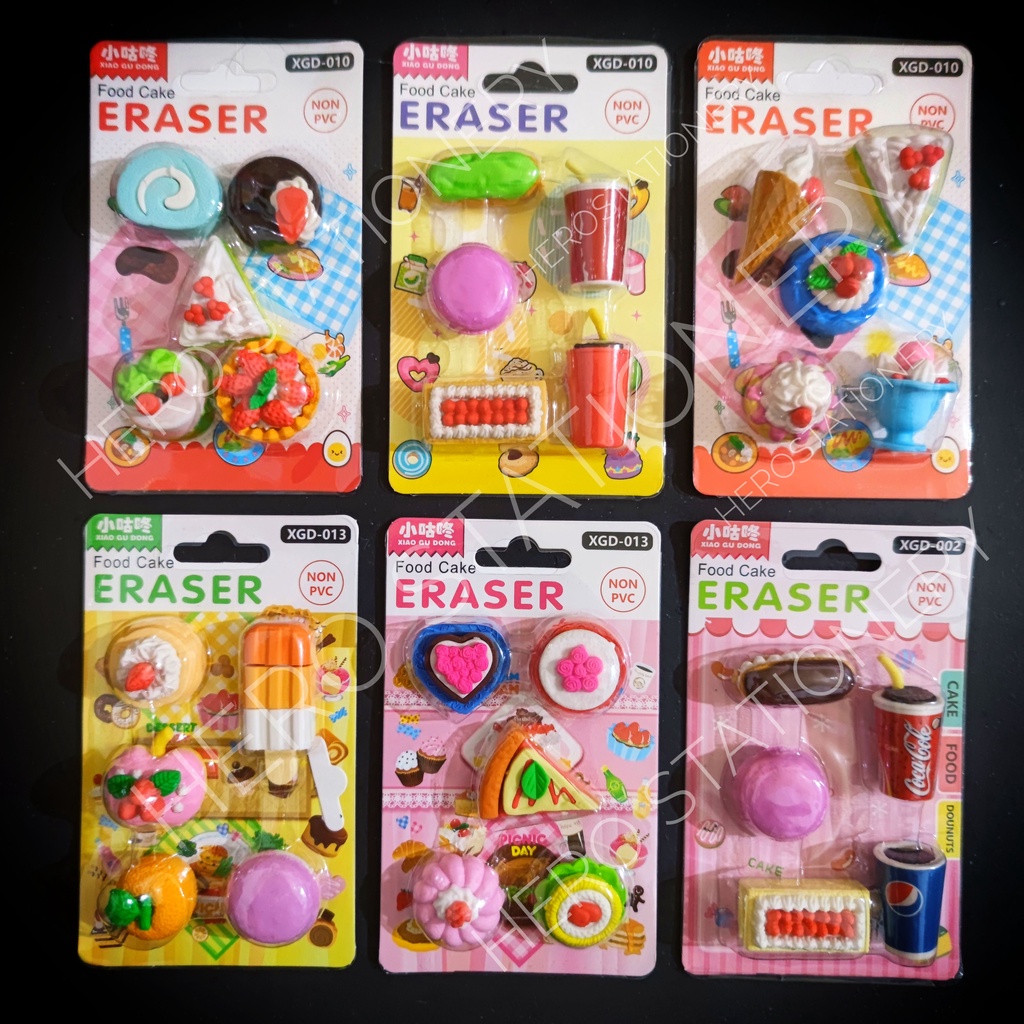 

Penghapus model makanan food eraser set