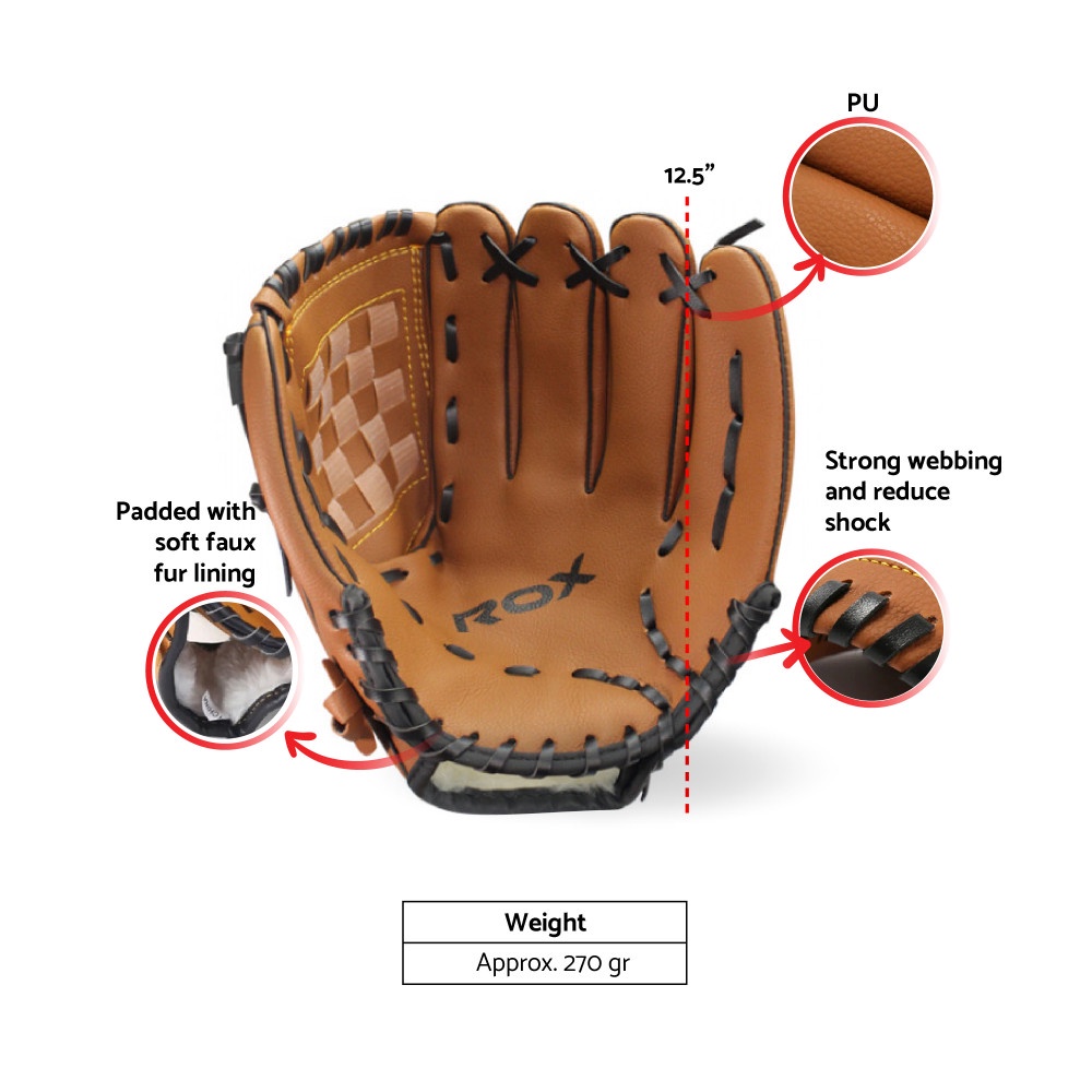 Sarung Tangan Glove Softball Baseball ROX
