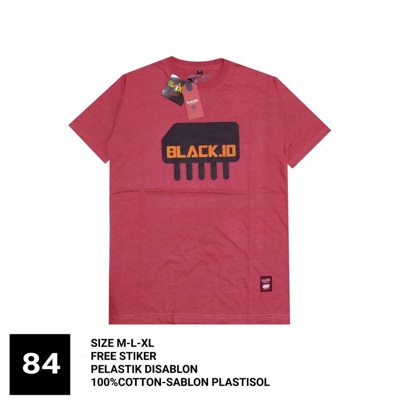 kaos tshirt black id