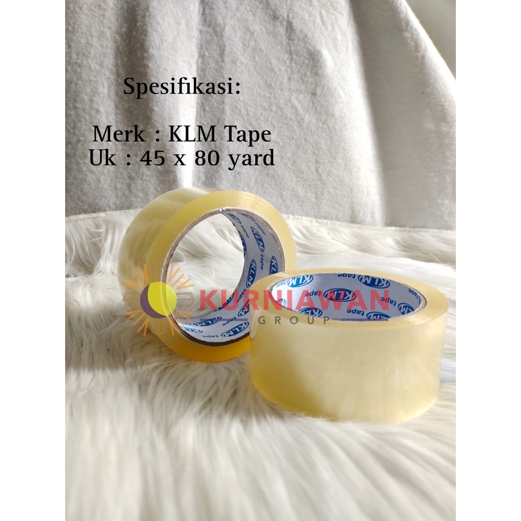 

Lakban Bening KLM TAPE Uk 45mm 80y / 90y MIN ORDER 6PCS