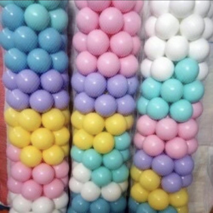 mainan anak  Bola Warna Pastel Isi 100, Mandi Bola pastel isi 100, mainan anak anak(V4K6) mainan ana