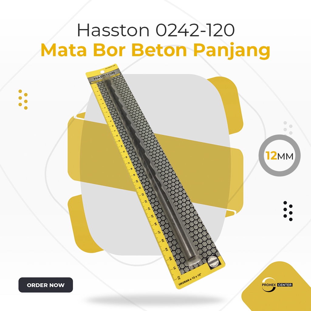 HASSTON SATUAN 30 CM Mata Bor Beton PANJANG 10 12 14 16 Tembok