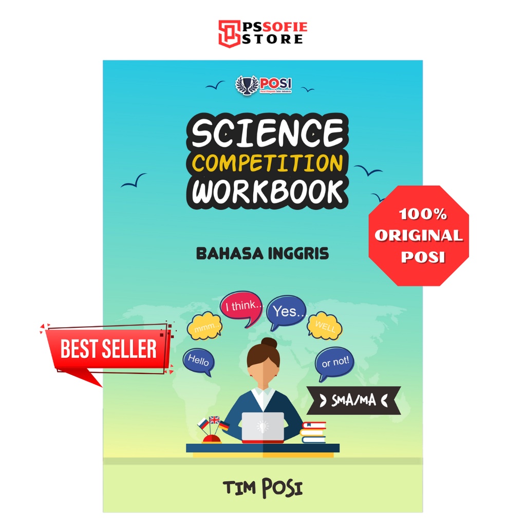 Buku Olimpiade Bahasa Inggris SMA/MA POSI Science Competition Workbook - Buku Latihan Soal & Pembaha