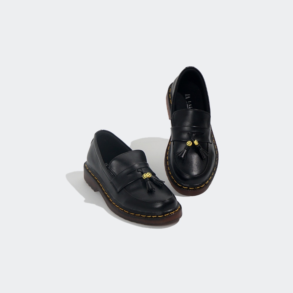 Xcloud x LALAKI Sepatu Formal SlipOn Docmart Casual Pria SALVA Black