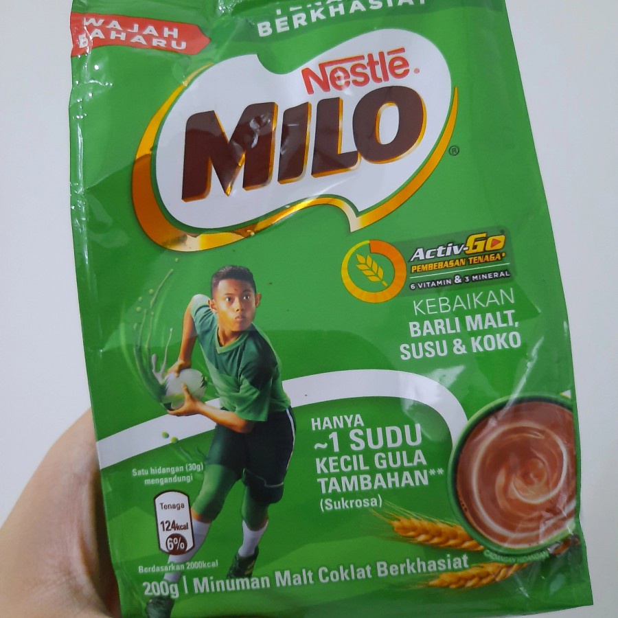 Milo Active Go Chocolate Malt Powder 200gr Asli Malaysia