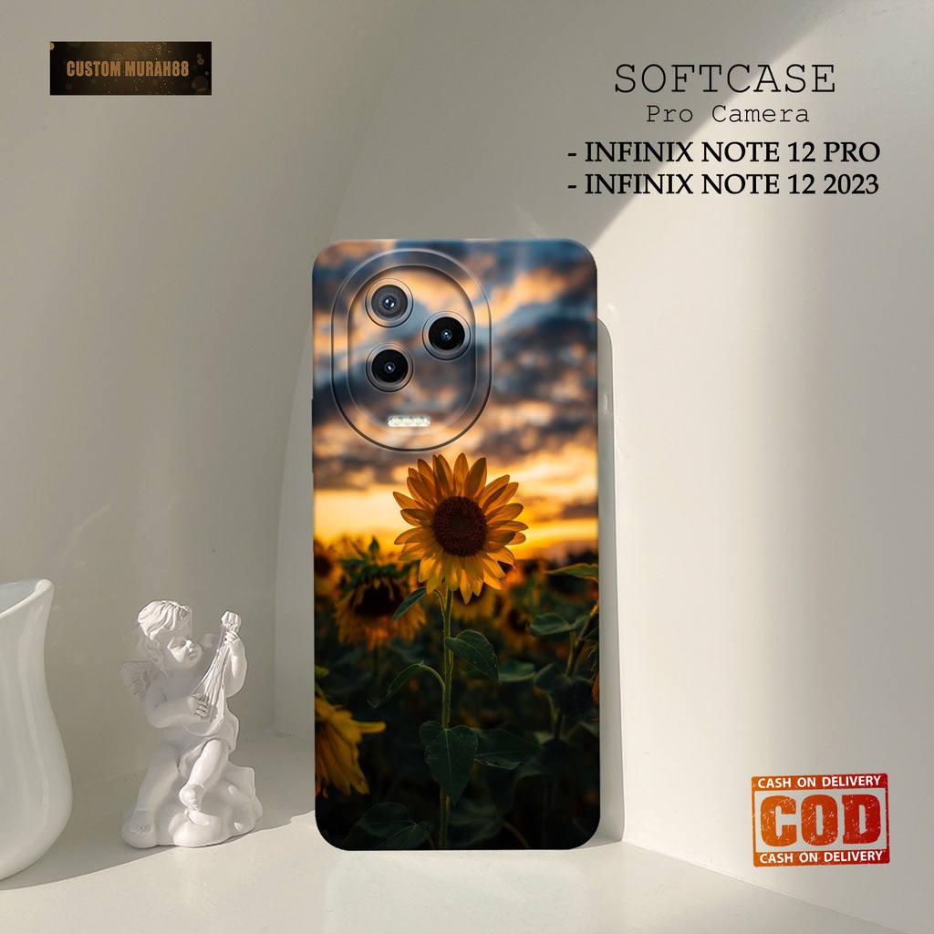 Soft case Hp Infinix Note 12 2023 / Infinix Note 12 Pro Terbaru - Fashion Case BUNGA CUTE - Cassing 