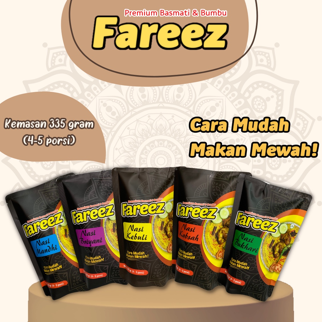

Fareez Basmati instant, Beras Basmati + Bumbu Kemasan 335 gram