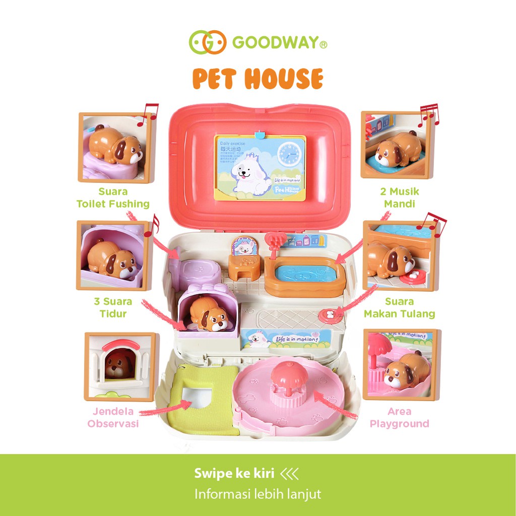 Goodway Pet House / Mainan Edukasi Anak Puzzle Bongkar Pasang Plastik Seri Rumah Funny Blocks Fullcolor