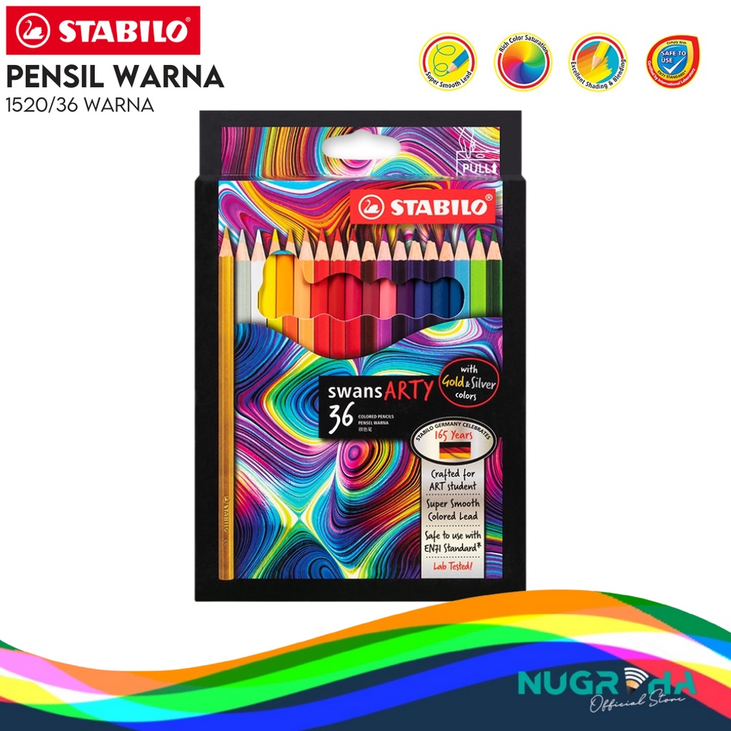 

Color Pencil / Pensil Warna Stabilo Swans Arty 1520 / 36 Warna Panjang