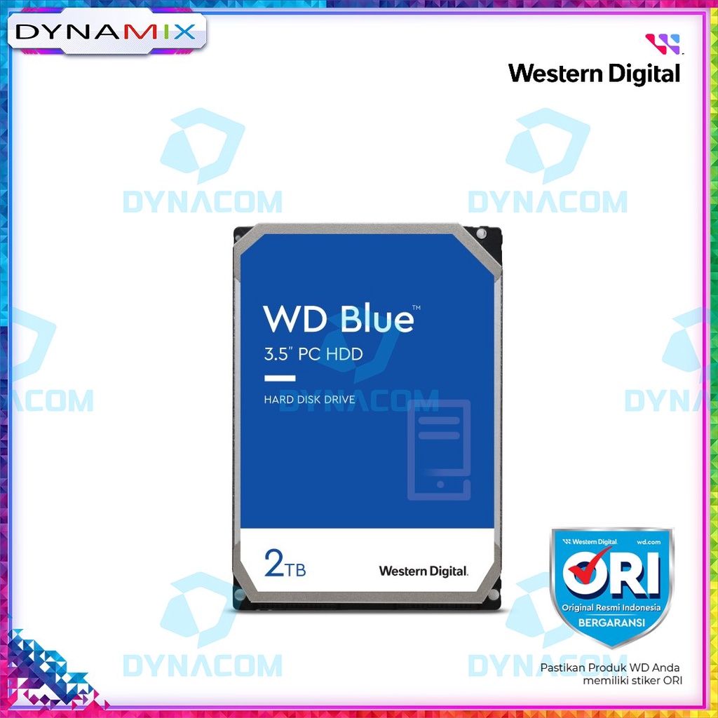 WD Blue 2TB SATA3 HDD 3.5” GARANSI RESMI | Harddisk Hard Disk Drive WD20EZBX