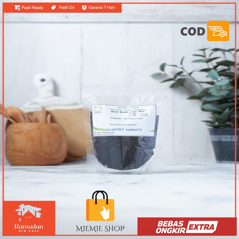 

250gr Roasted Wijen Hitam - Black Sesame Seed - Premium - Sangrai