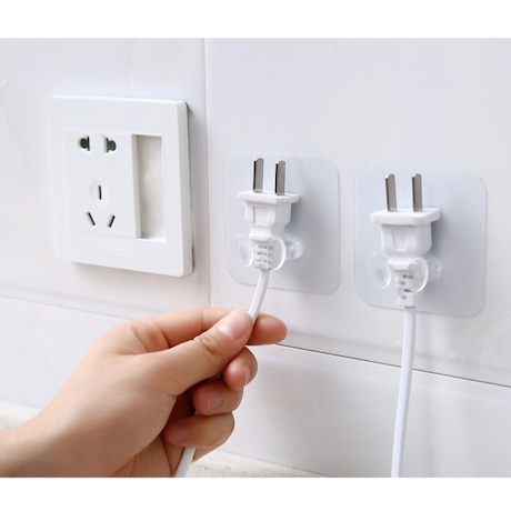 GP Single Plug Holder Gantungan Kabel Cable Wire Hanger Clip Orginizer / Hook Gantungan Colokan Kabel Casan HP