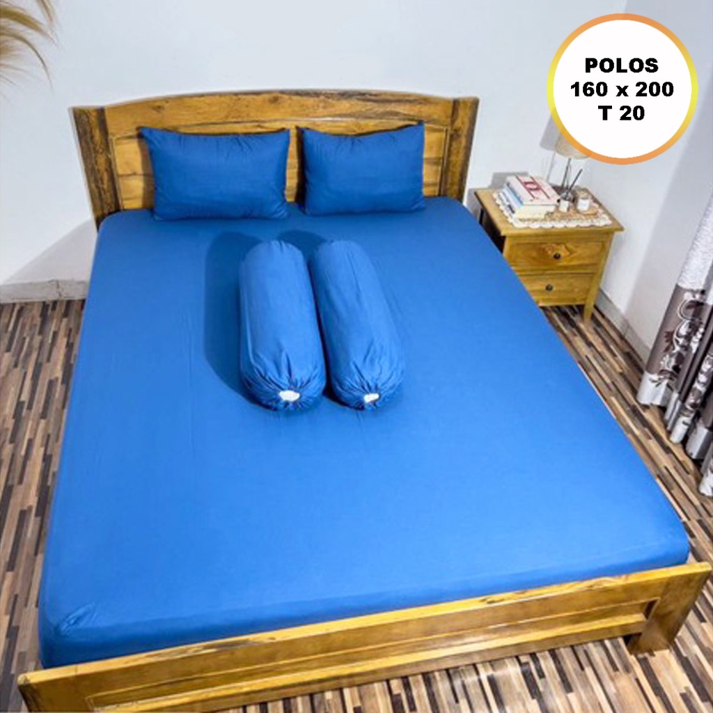 [✅COD] Set Sprei Seprei Polos 160x200 Dan 4 Sarung Bantal Guling Homemade Katun Embos Perlengkapan Dekorasi Kamar Tidur Rumah Terbaru