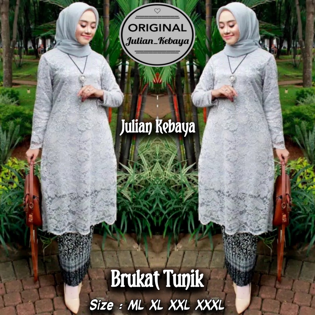 KEBAYA BROKAT TUNIK MUSLIM MODERN / SET KEBAYA BROKAT MODERN / KEBAYA WISUDA / KEBAYA TUNIK BROKAT