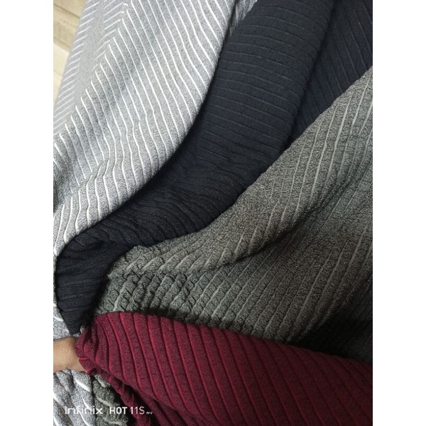 kain knit plisket manggo