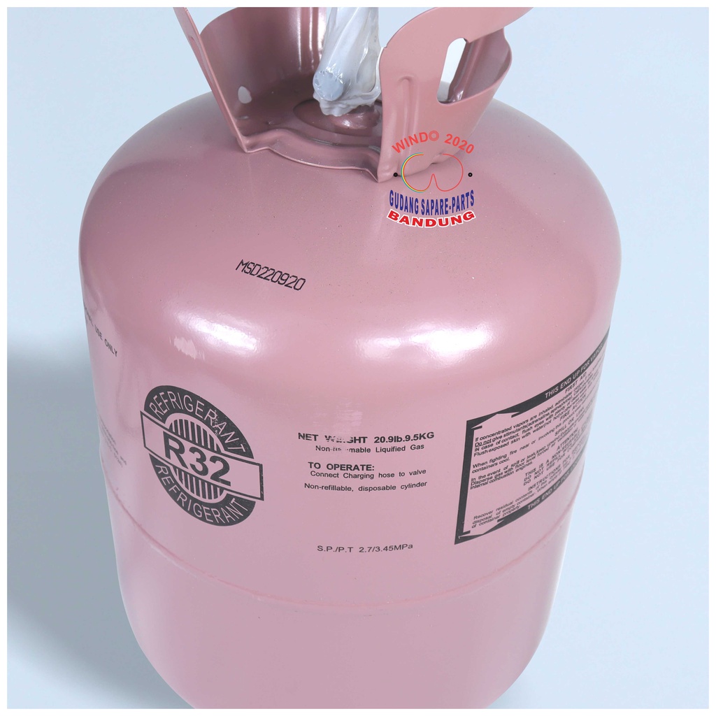 REFRIGANT  R32 TABUNG DAN ISI 9.5 KG | PREON ORIGINAL SEGEL | FREON AC R32