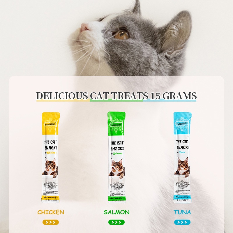 【Cat7】Snack Hewan Peliharaan Cemilan Kucing Cat Strip 15g/strip Kuing Kecil dan Kucing Besar Snack Pengemukan Kucing Pelengkapa Hewan Peliharaan