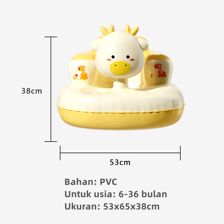 Kursi Sofa Musik Bayi PVC Pompa Angin Sofa Rusa Makan Bayi Belajar Duduk WJ12