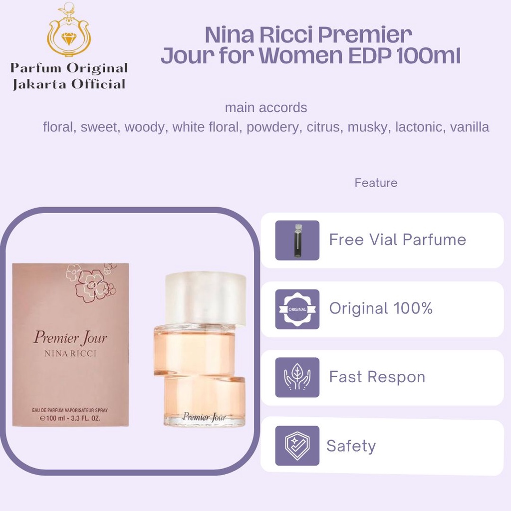 Parfum Parfume Perfume Asli Perawatan Kecantikan Original Import Branded Wanita Perempuan Cewek Nina