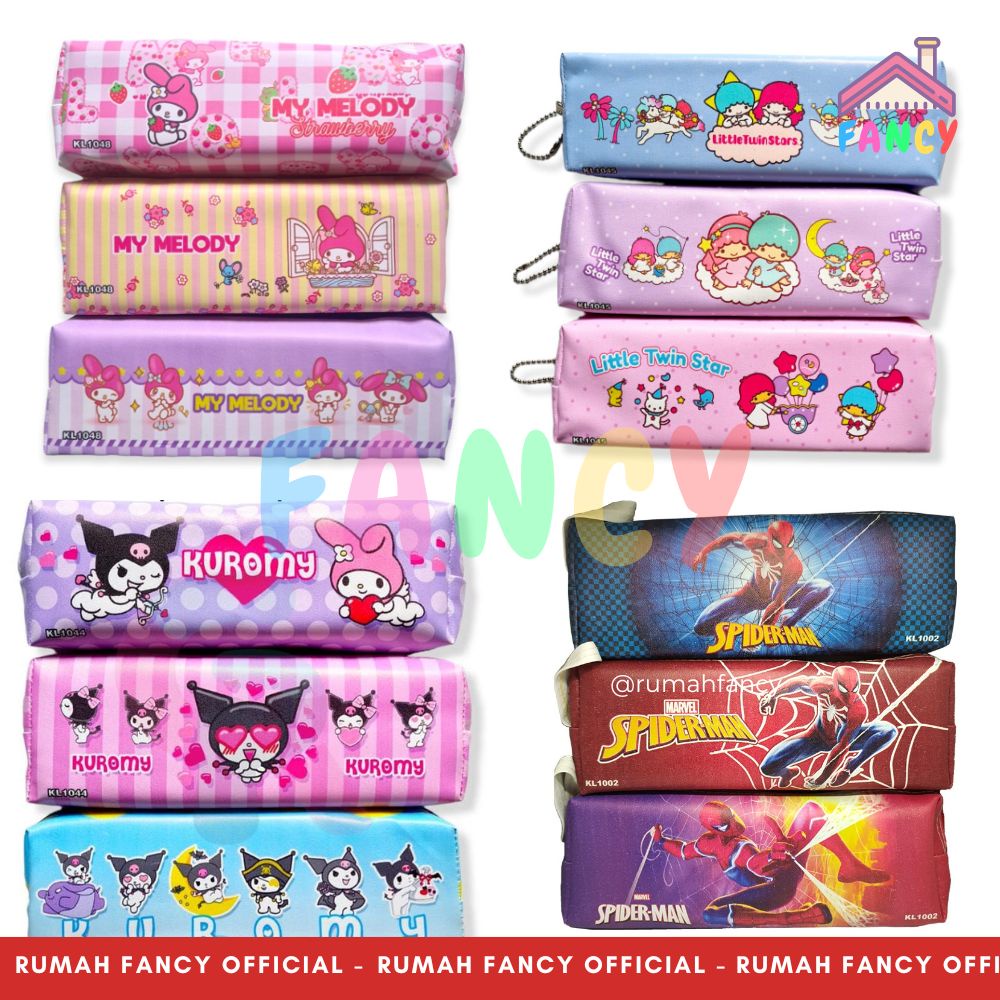 

Tempat Pensil / Kotak Pensil KLOP + Sleting Kain Anti Air Motif lucu unik anak cewek / anak cowok