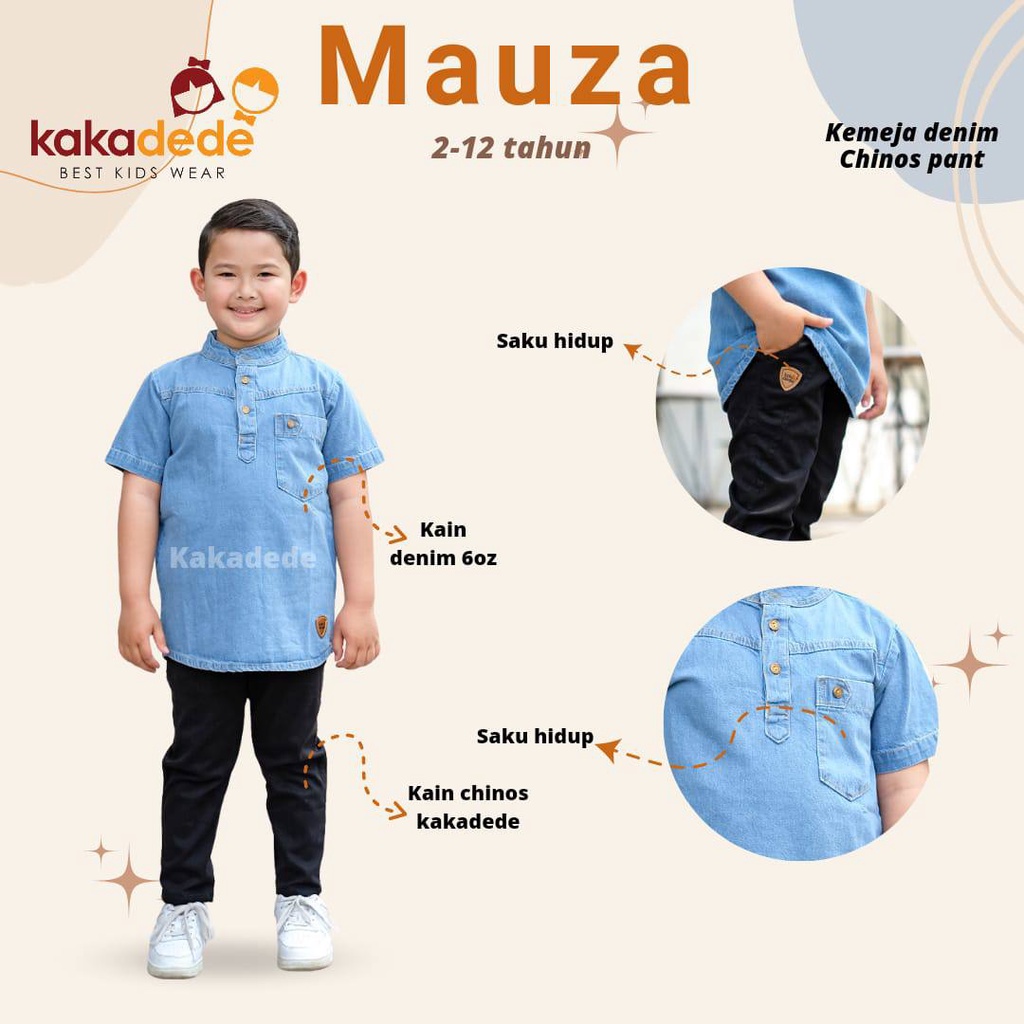 Setelan Mauza Denim Kurta by kakadede