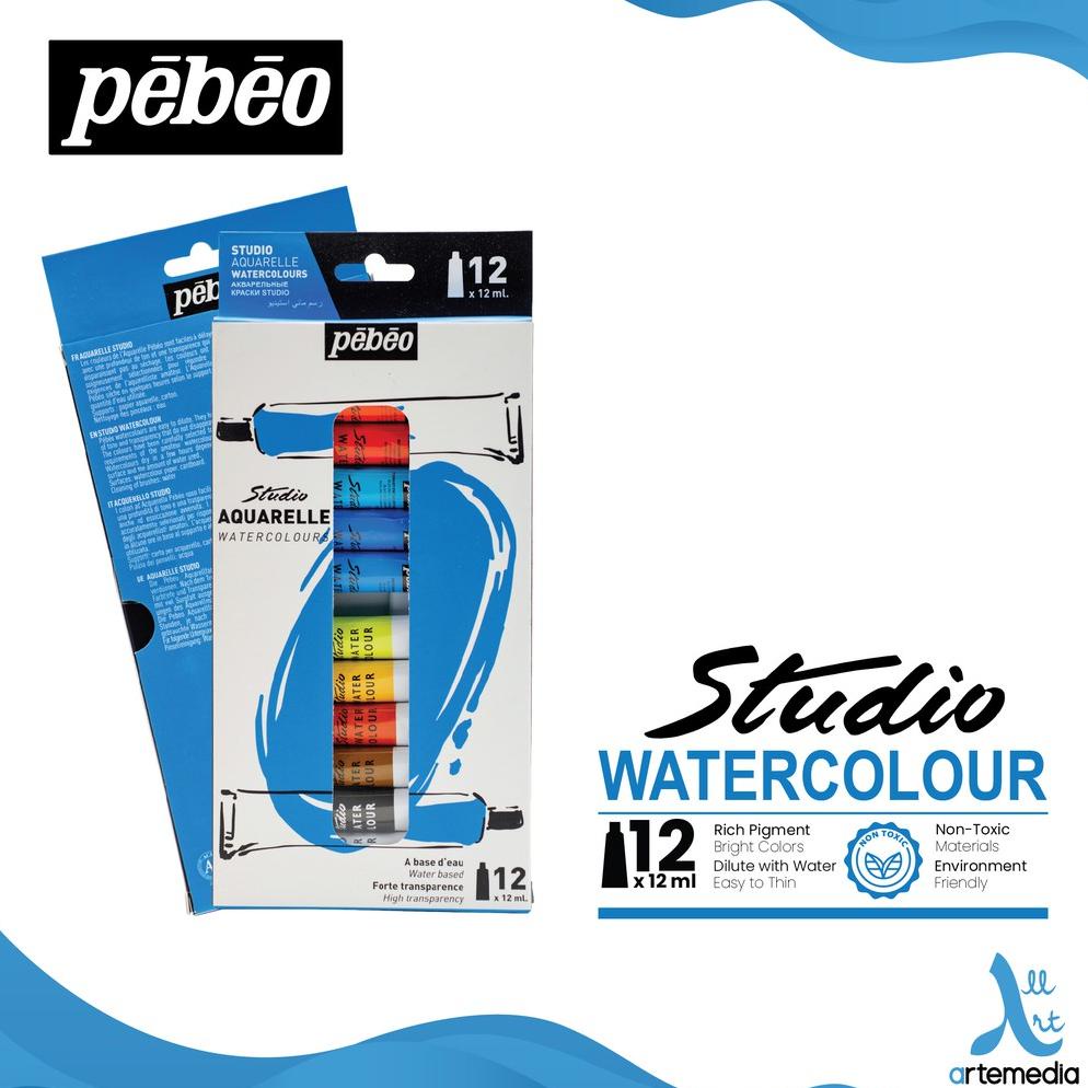 

Cat Air Pebeo Studio Watercolor Paint 12x12ml Tube Set