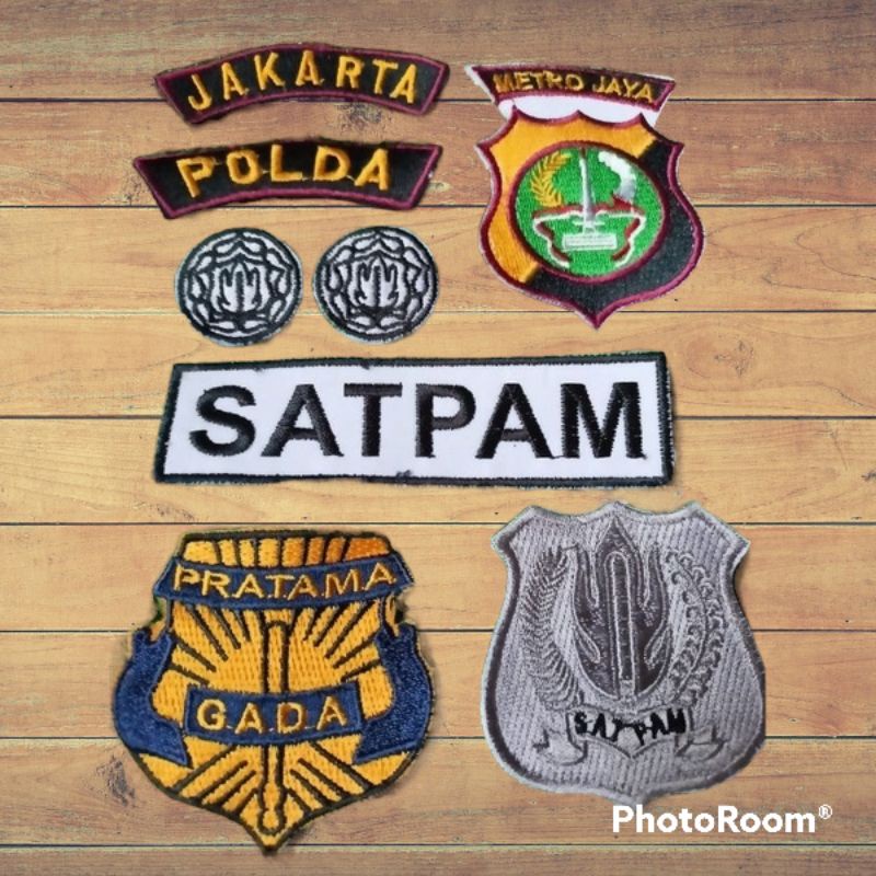 bordir logo atribut satpam lengkap