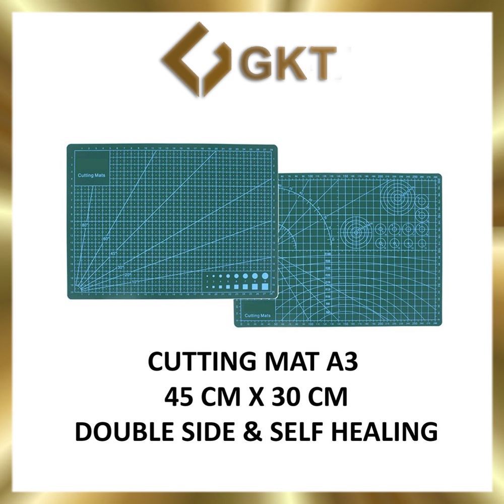 Alas Potong Kertas (Cutting Mat) Uk. A3, A4, Bahan PVC, Double-Side, Self Healing untuk potong kertas