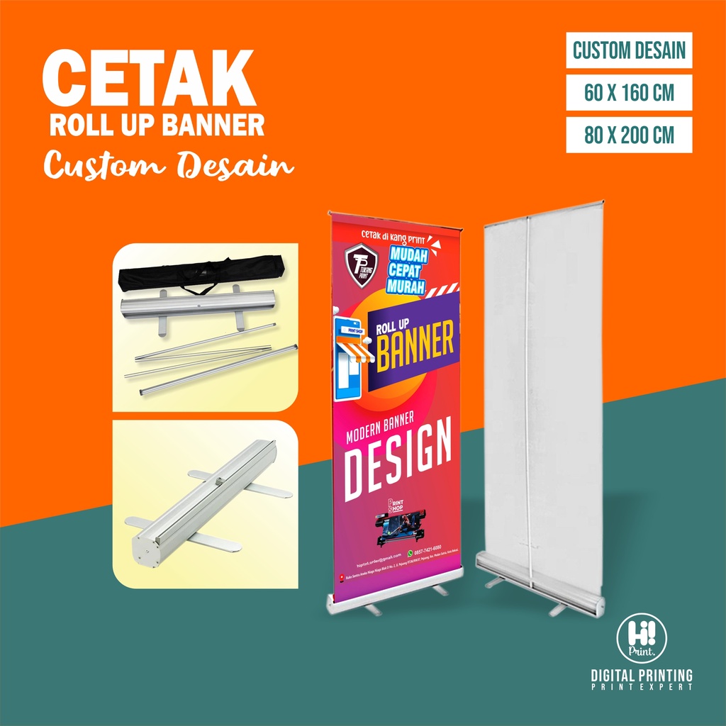 Cetak Roll Up Banner Standing banner