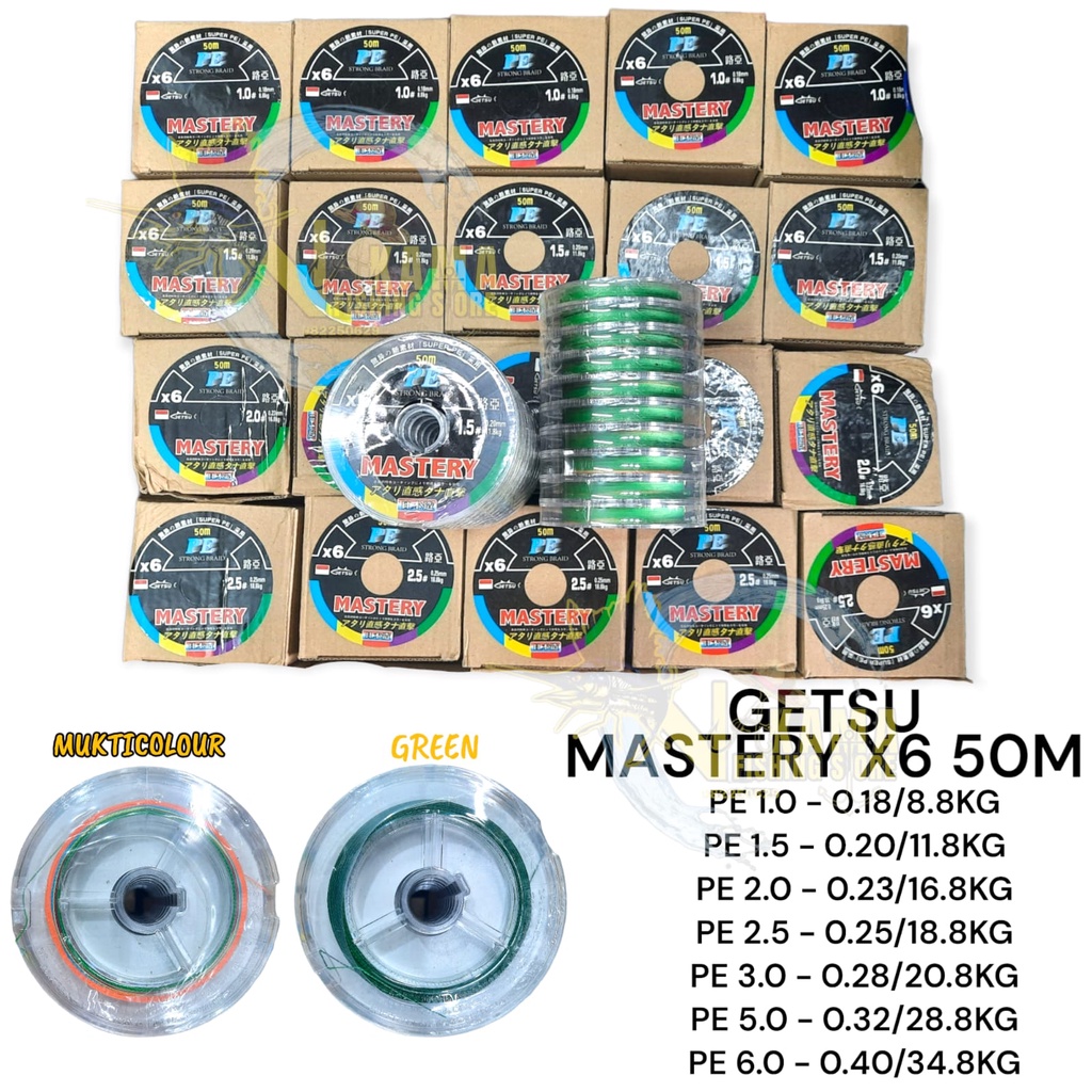 SENAR PE MURAH GETSU MASTERY X6 50M
