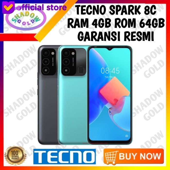 Tecno SPARK 8C 4/64 RAM 4GB ROM 64GB GARANSI RESMI