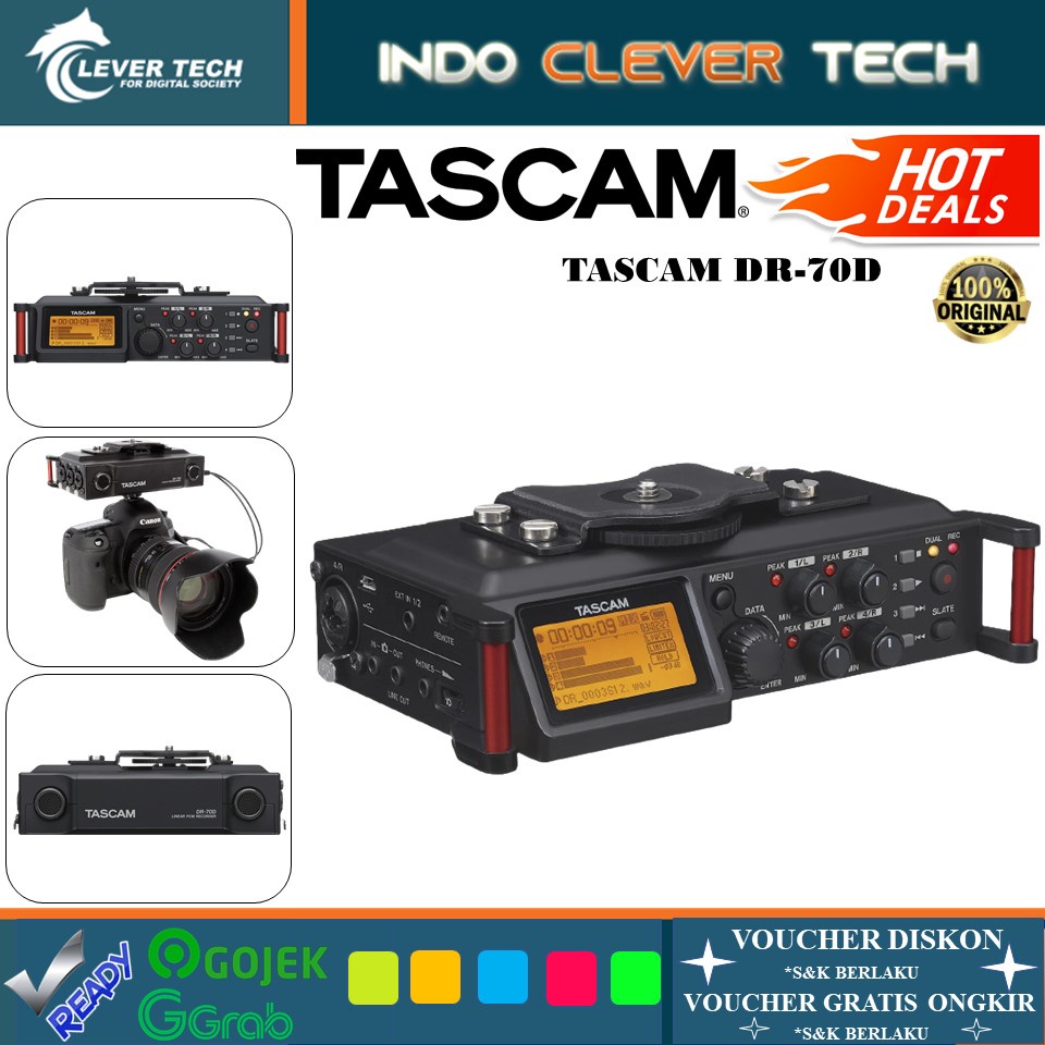 Tascam DR-70D 4-Channel Audio Recording Device RESMI