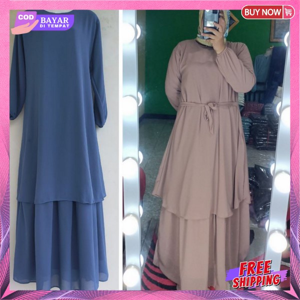 Gsmis Muslimah Mewah Bsju Gamos Perempuan Bju Ibu2 Lebaran Terbaru Bajy Gamus Simpel Baju Jubah Syar