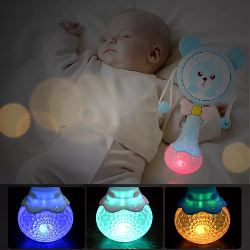 GP Mainan Anak Tongkat Genggam Rattle Musik Stick Drum + LED