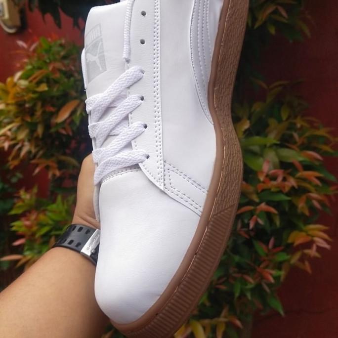 Sepatu Pria Sneakers Ukuran Jumbo Big Size 45 46 47 48 Putih Gum