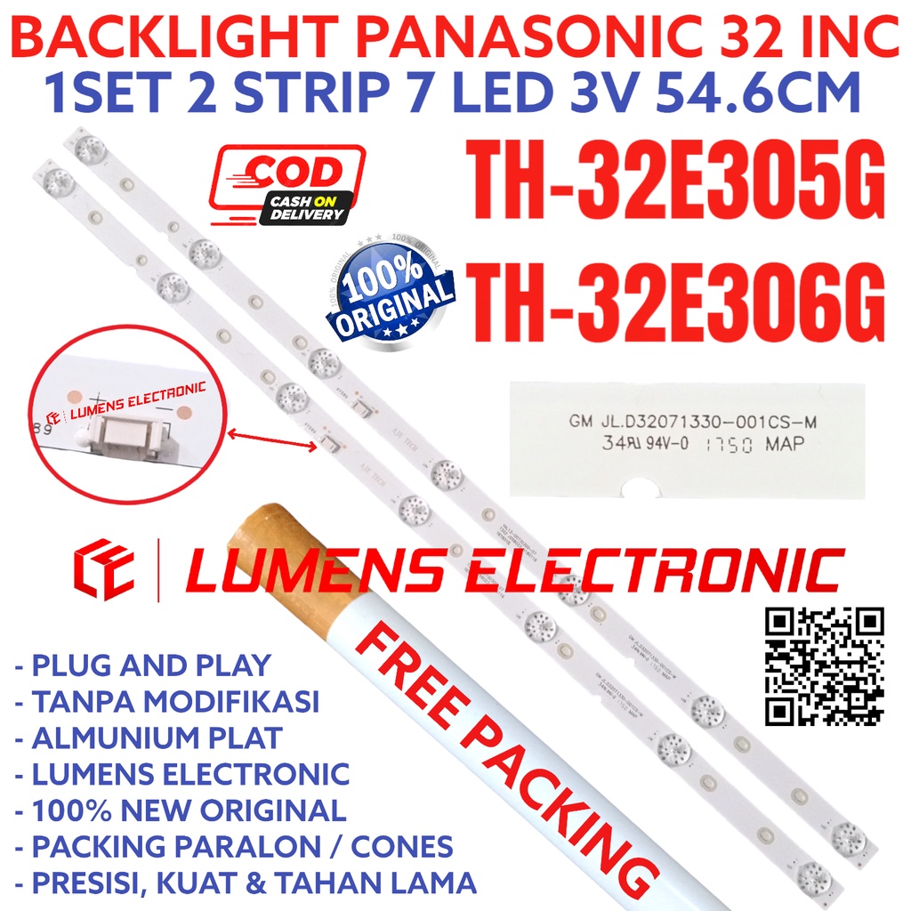 LAMPU BACKLIGHT TV LED PANASONIC 32 INC TH 32E305 32E306 32E305G 32E306G TH-32E305G TH-32E306G TH32E