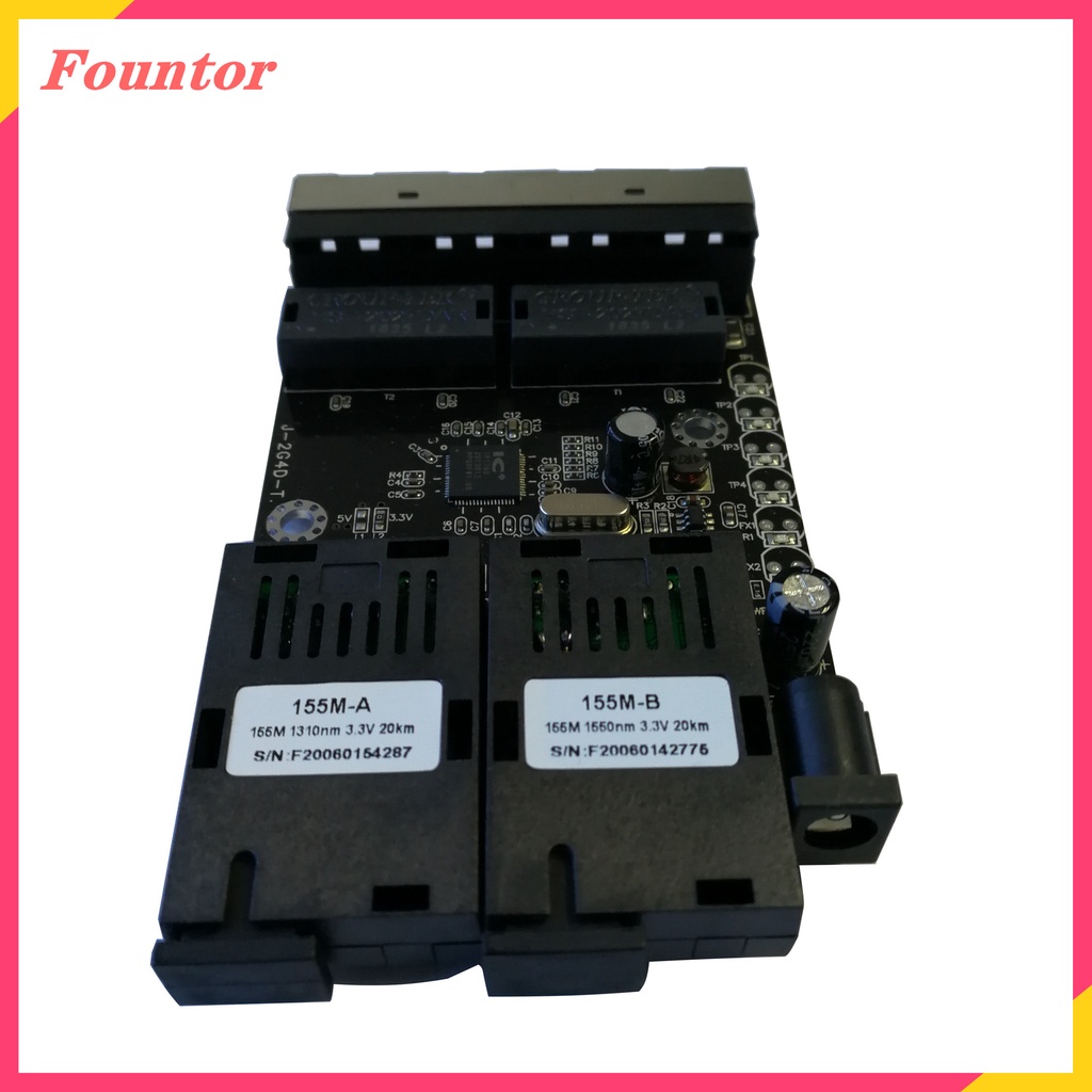 10/100M Rpoe 2SC 4RJ45 Optical PCBA Media Converter Board 2Port FO 4 Port LAN 2FO 4LAN Media Converter