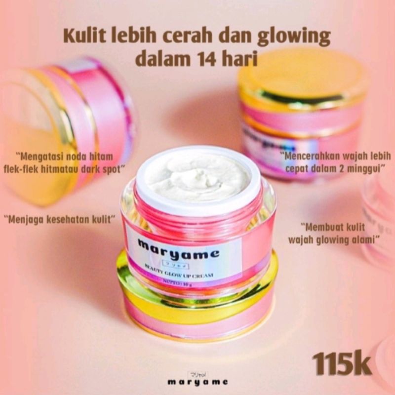 [GARANSI ORI] MARYAME BEAUTY GLOW UP CREAM CREAM MARYAME BPOM ORIGINAL