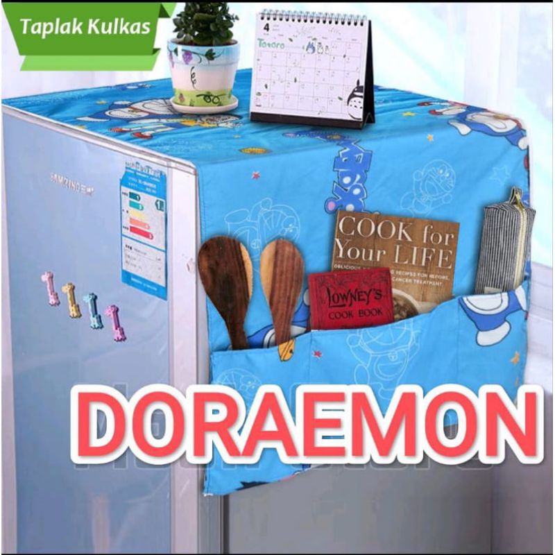 TAPLAK KULKAS KAIN DORAEMON/HELOKITY ❤115x45CM UK ASLI❤