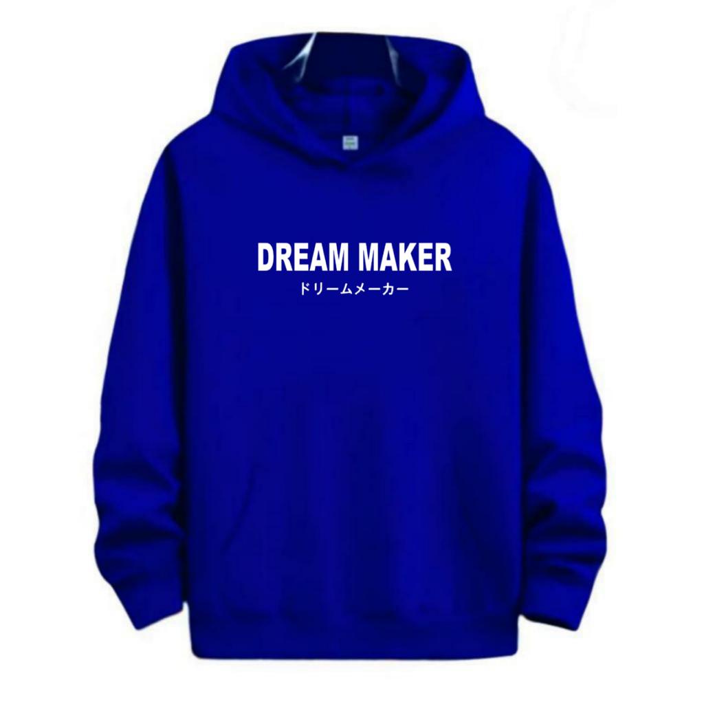 SWEATER HOODIE MODEL TULISAN DREAM MAKER / HOODIE MURAH TERLARIS / HOODIE PRIA DAN WANITA / UNISEX / HOODIE PRINTING