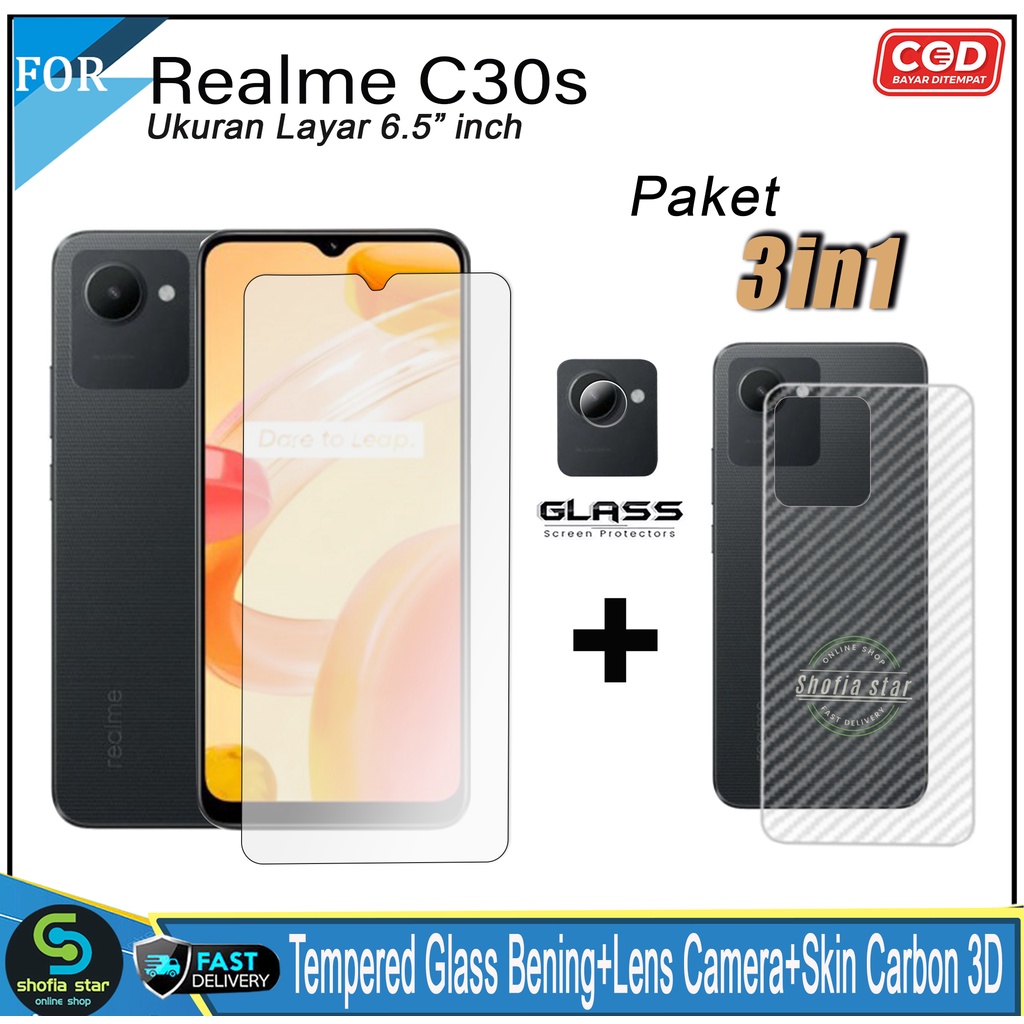 Promo 3in1 Tempered Glass Privacy Matte Realme C30S C11 C11 2021 C15 C3 Anti Gores Anti Spy Full Layar