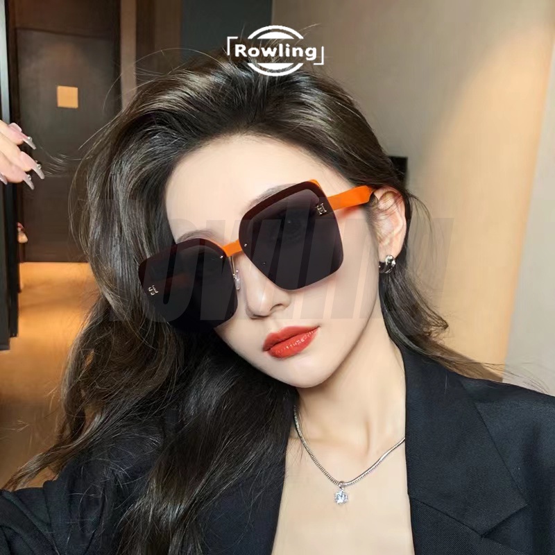 Rowling(ka-336)Kacamata Hitam Sunglasses Terbaru Bingkai Kotak Oversized H Import Kacamata Fashion