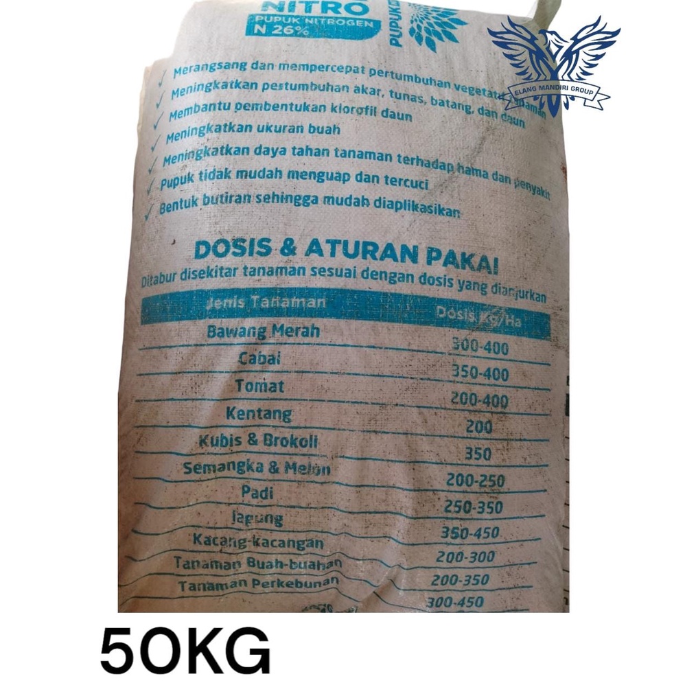 Karungan HX NITRO 50kg Pupuk UREA 26% NITROGEN 26% Untuk Mempercepat Pertumbuhan tanaman Fertilizer Inti Technology