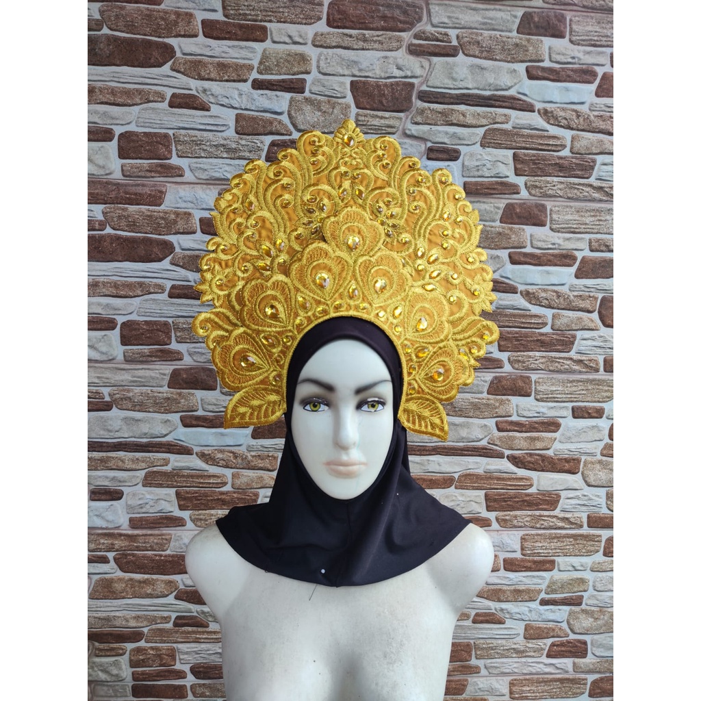 Renda Bordir Mahkota Siger Tari Full Payet