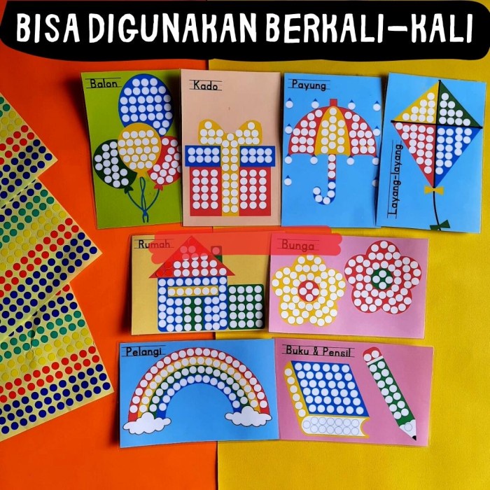 

STK- Mainan Motorik Halus Anak Worksheet Dot Sticker Paket Edukasi Belajar - PaketDotSticker