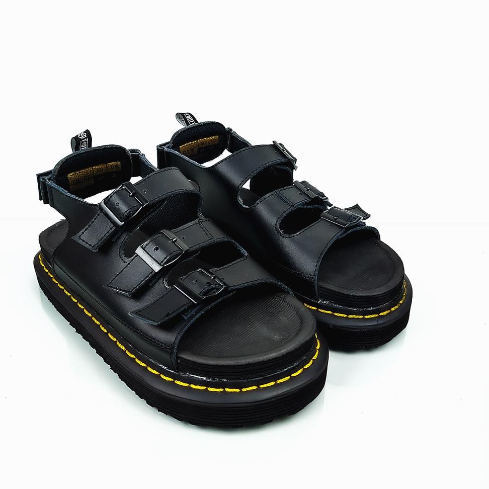 PALING DIMINATI S27 Sandal Wanita Smurf Footwear - Monica Belluci Black - Sandal Kulit Wanita ㅇ