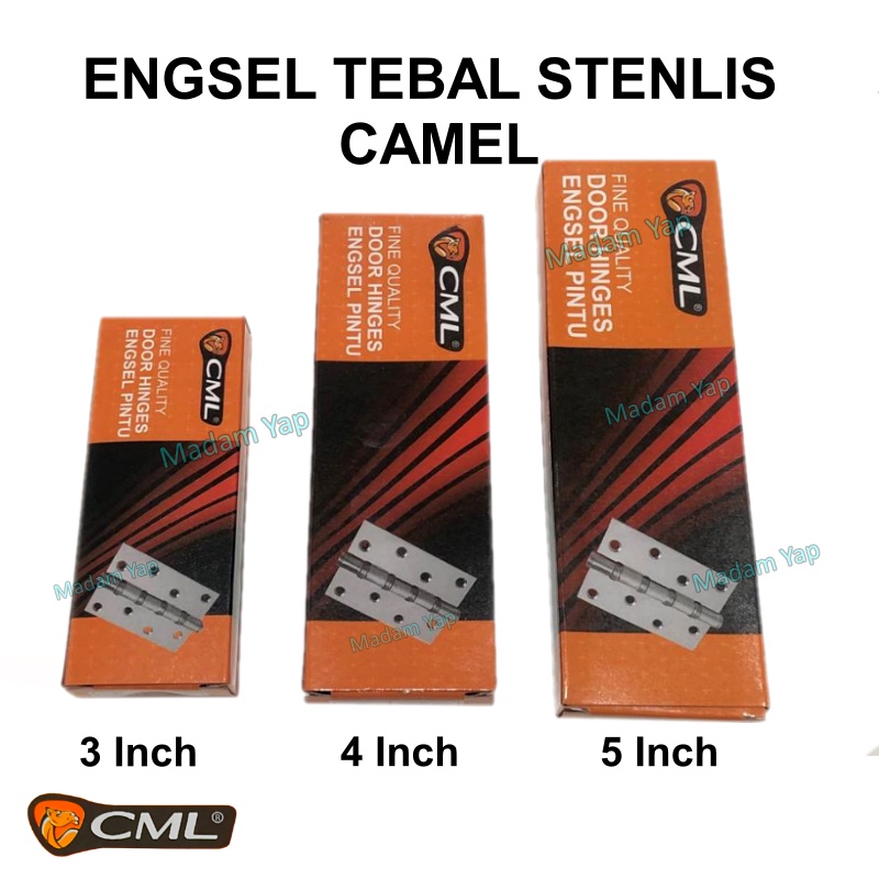 Engsel Tebal Stainles 4&quot; Inch Bagus / Pintu Jendela Silver Stenlis