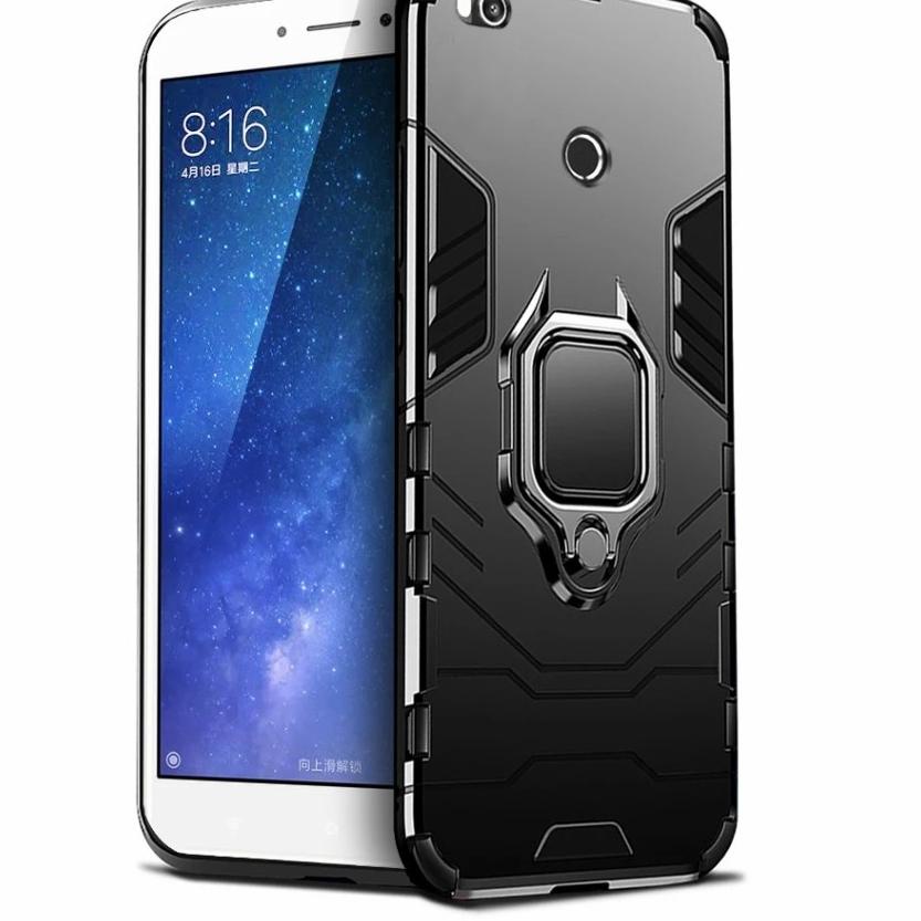 Baru Sampai CASE XIAOMI MI MAX 2 RUGGED ARMOR ROBOT TRANSFORMER STANDING IRING